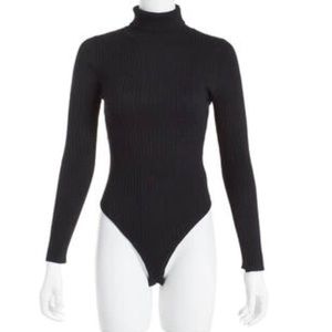 NWT Love Tree Black Bodysuit Size Large